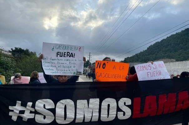 La Maya, Premio a la Defensa Ambiental Mariano Abarca 2022 se movilizan contra la imposición ilegal de una gasolinera en la Colonia Maya