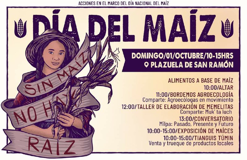 Festival de Maíz en San Cristóbal de las Casas domingo 1 de octubre 10 am