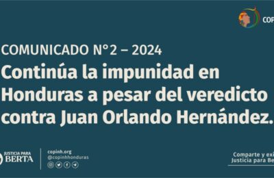 Continúa la impunidad en Honduras a pesar del veredicto contra Juan Orlando Hernández