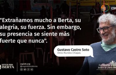 COPINH: Entrevista a Gustavo Castro Soto en Radio Guarajambala