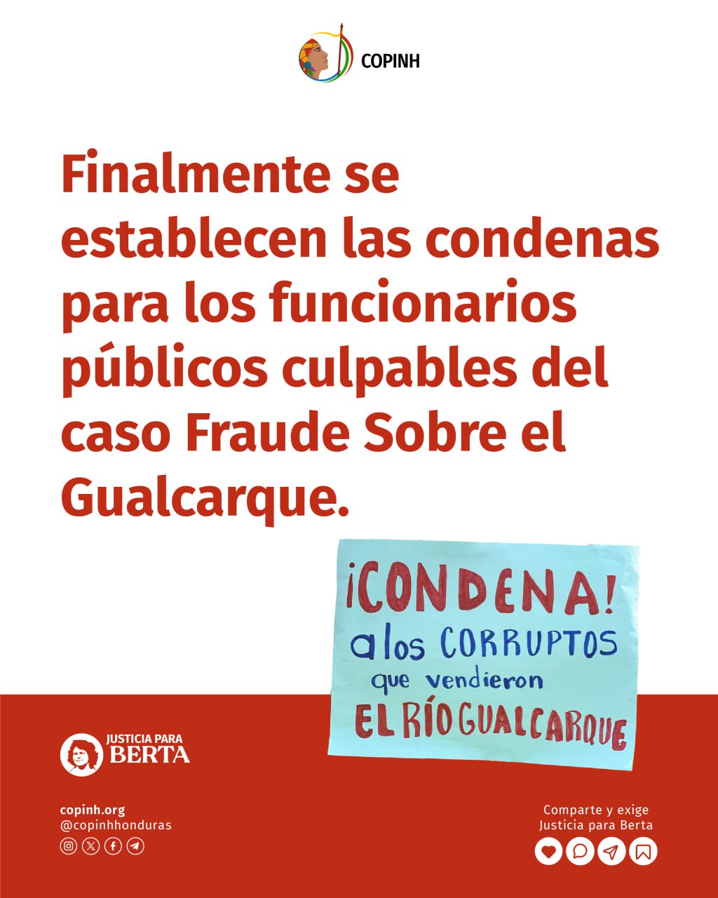 Honduras: Finalmente se establecen las condenas para los funcionarios públicos culpables del caso Fraude sobre el Gualcarque