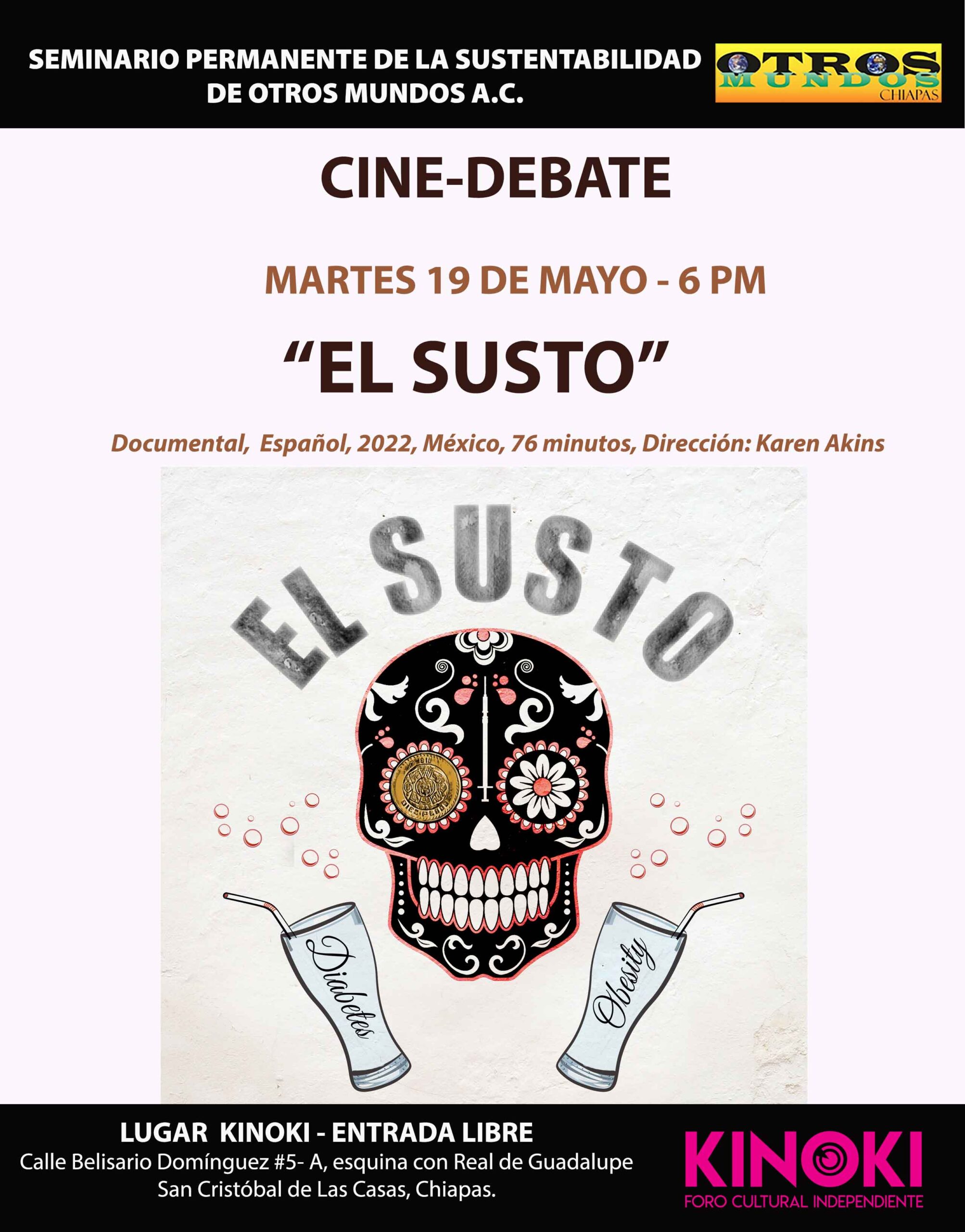 Cine debate: El susto – Martes 19 de mayo 6 pm en Kinoki