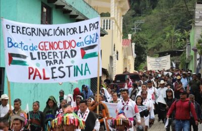 Marchan en Chiapas contra el genocidio del pueblo palestino