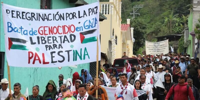Marchan en Chiapas contra el genocidio del pueblo palestino