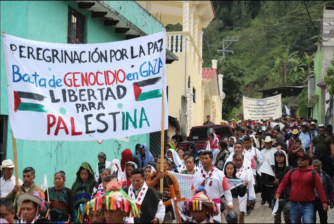 Marchan en Chiapas contra el genocidio del pueblo palestino