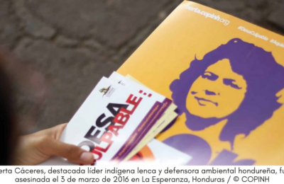 Declaración Conjunta – Economía Política de la Violencia: El rol de las empresas, las fuerzas de seguridad del Estado y los bancos de desarrollo en el asesinato de Berta Cáceres