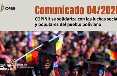 COPINH se solidariza con las luchas sociales y populares del pueblo boliviano