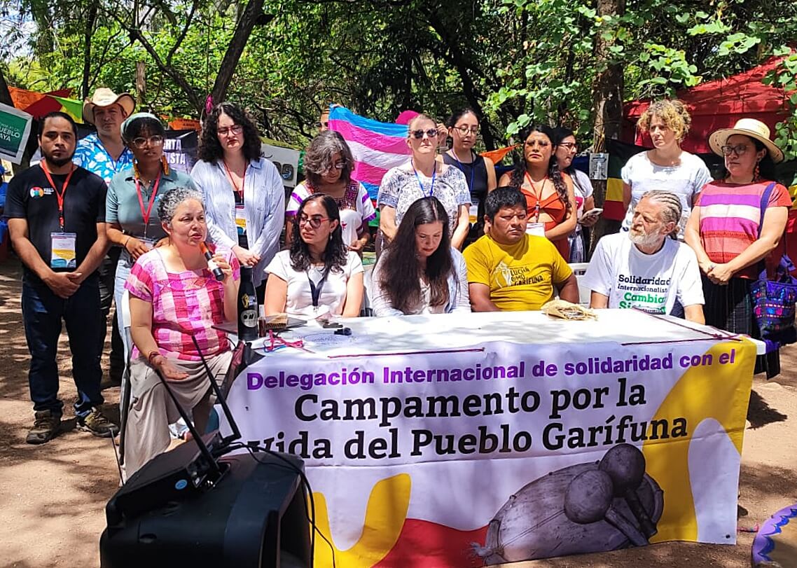 Delegación Internacional de Solidaridad con el Campamento por la vida del Pueblo Garífuna
