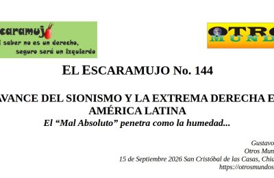 El Escaramujo 144: AVANCE DEL SIONISMO Y LA EXTREMA DERECHA EN AMÉRICA LATINA